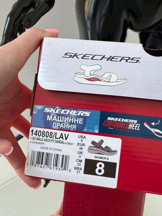 Женские босоножки на липучках Skechers GO Walk Arch 36/37/38/39/40/41р