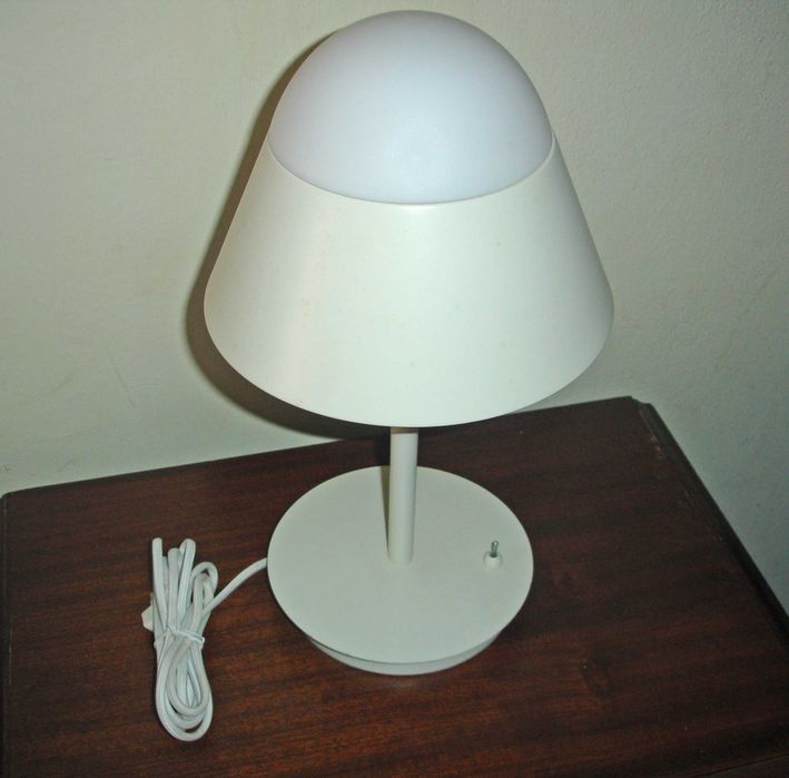 Candeeiro Branco La Redoute - Vidro / Metal - Novo - Modelo Descontinuado.