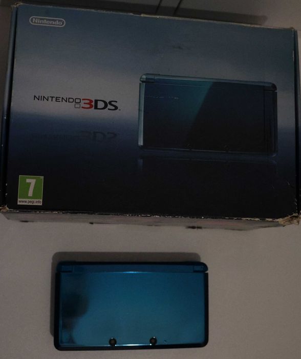 Nintendo 3DS aqua blue EUR db stan + 2 gry