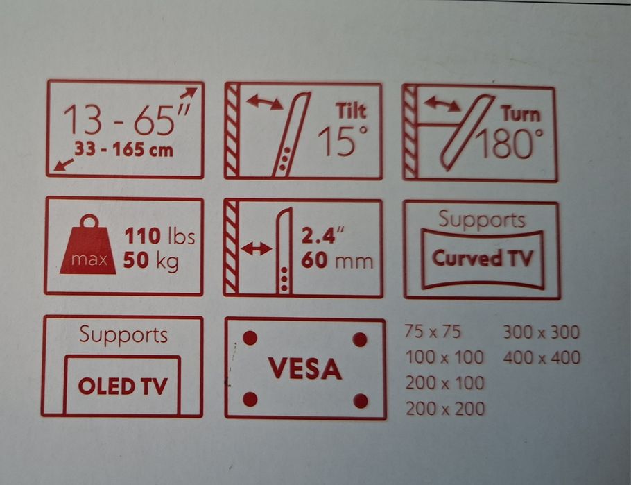 Suporte de TV ONE FOR ALL WM 4451