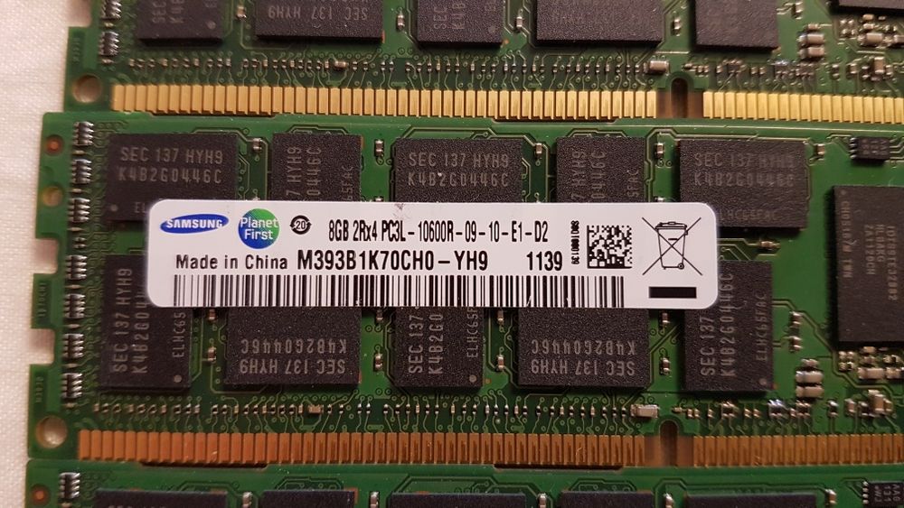 Samsung 8GB PC3L 10600R DDR3 1333 MHz ECC REG RAM серверная память