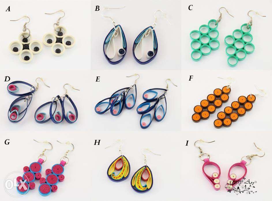 Kolczyki-quilling - papier