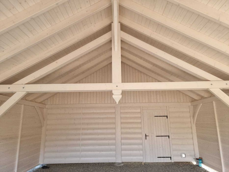 Wiata drewniana PREMIUM 7×10 m | Montaż | Drewno C24 | CNC