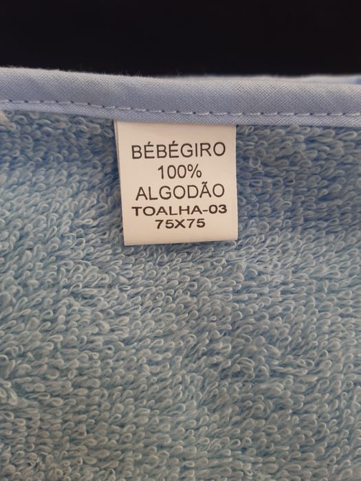 Toalha de banho, para bebé, bordada no capuz