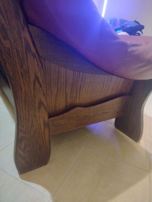 Skórzana kanapa 3-osobowa – STAN IDEALNY, naturalna skóra, Holandia