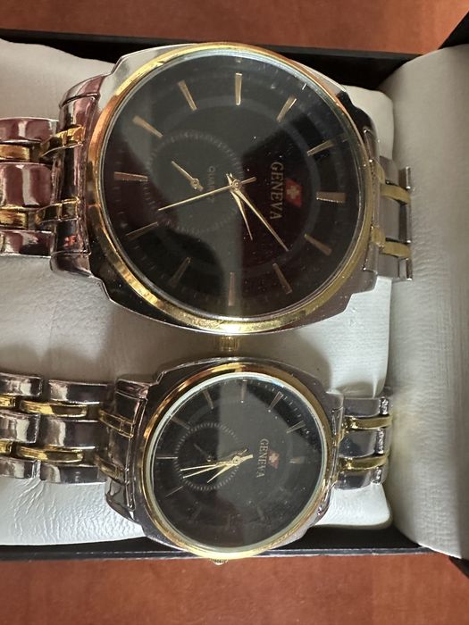 Nowy zegarek męski i damski Geneva - 2 sztuki