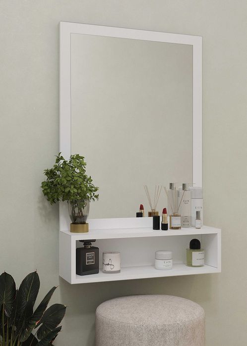 Шафка з дзеркалом шкафчик полиця навісна у ванну або кімнату