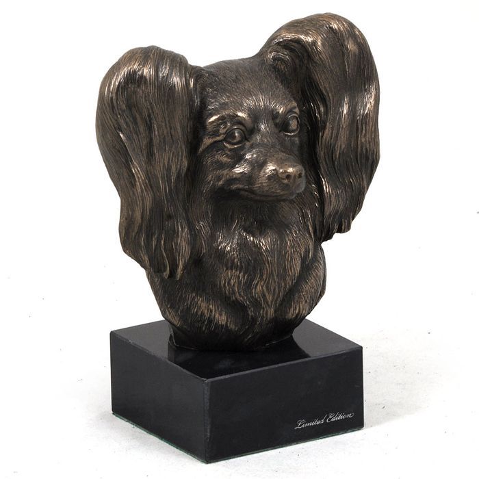 Papillon głowa na kamieniu Art-Dog