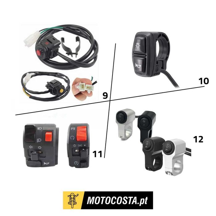 Botões e Interruptores Moto - Comutadores, Cruise Control - MOTOCOSTA