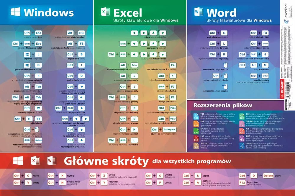 Podkładka na biurko Skróty do MS Office. Demart