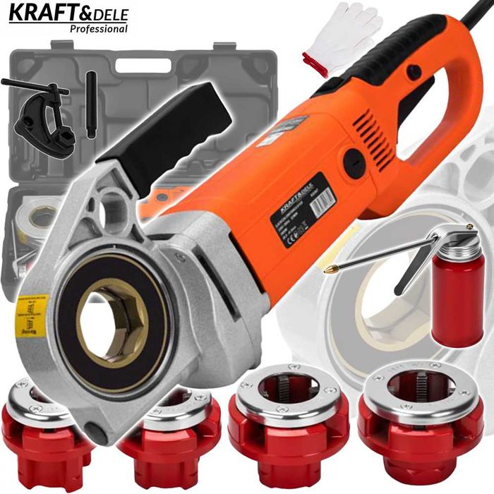 KRAFT&DELE Elektryczna Gwintownica Do Rur 230v 2400w Zestaw KD587