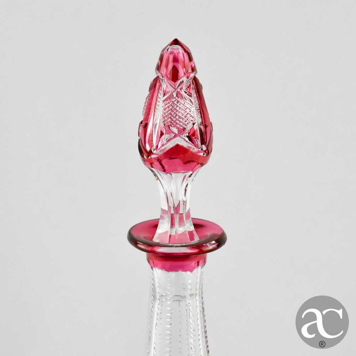 Garrafa cristal para licor Val Saint-Lambert, Art Déco - Estilo Eiffel