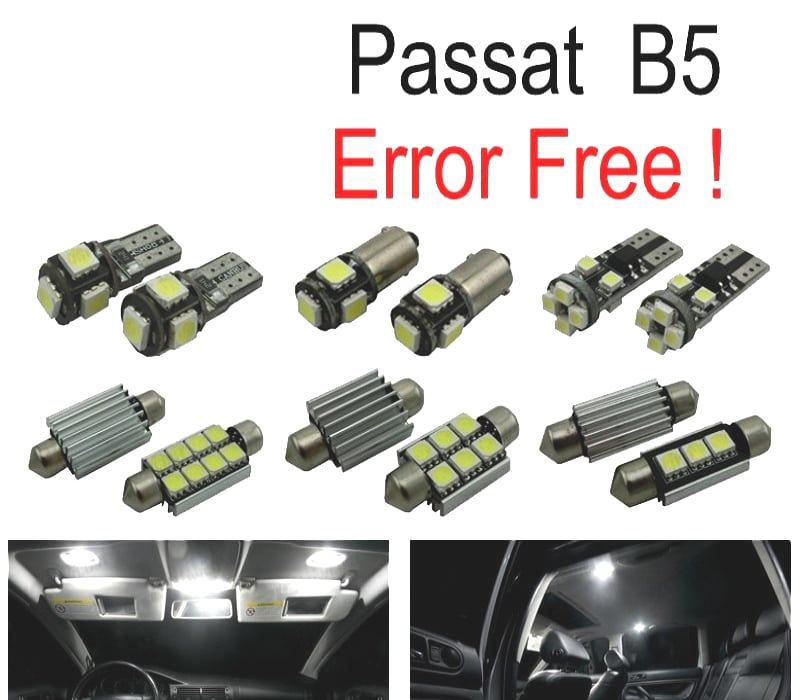 KIT COMPLETO DE 17 LAMPADAS LED INTERIOR PARA VOLKSWAGEN VW PASSAT B5 SEDAN 97-05