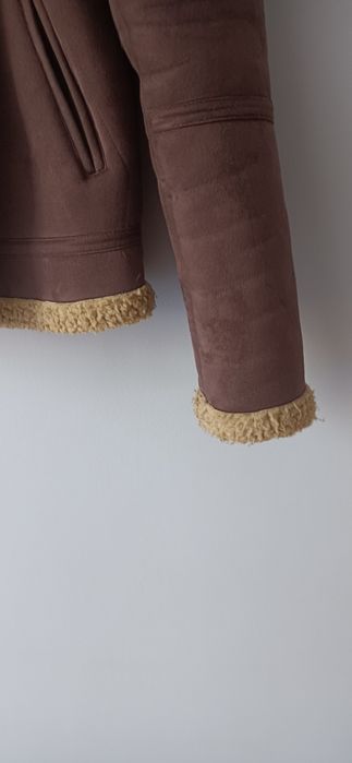 Kurtka skórzana zamszowa kożuszek Barneys Originalmęska