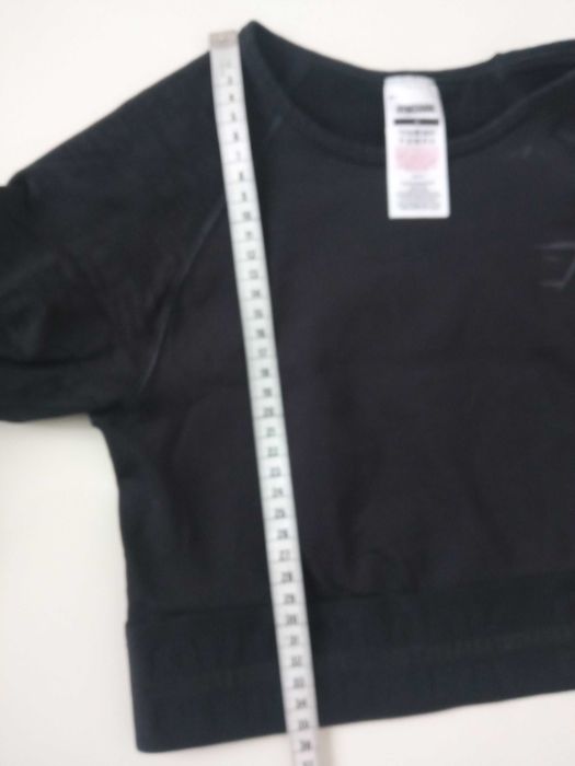 Gymshark Vision Crop Top treningowy damski długi rękaw r S/36