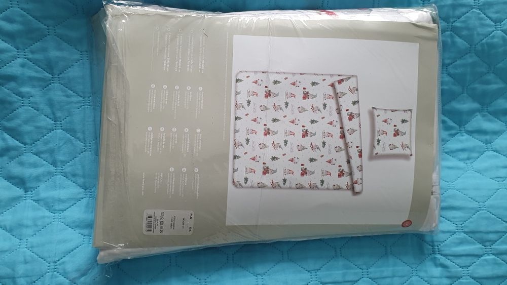 Posciel 140x200 Home&You wzór świąteczny Mikołaj