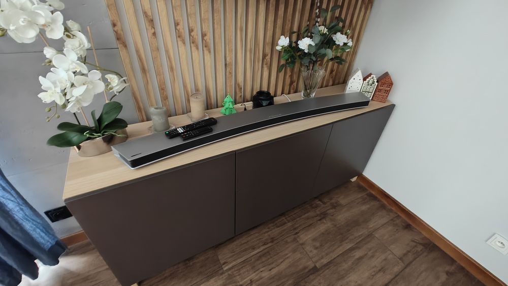 Ikea Besta Szafka pod TV, szuflady miejsce na przewody