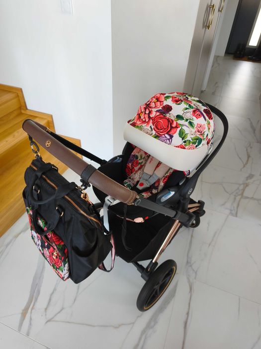 Cybex Priam  Wózek Głęboko-Spacerowy Spring Blossom Light komplet