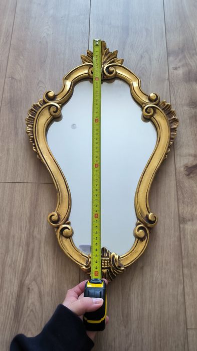 Espelho antigo "baroque" dourado restaurado
