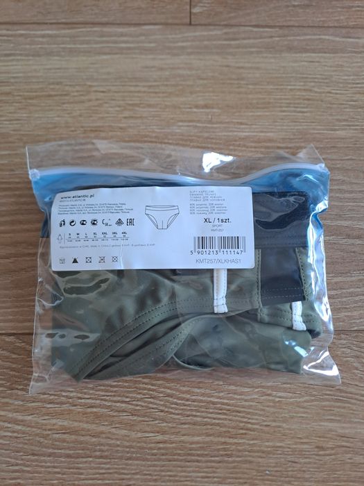 Kąpielówki męskie Atlantic, rozmiar XL, kolor khaki