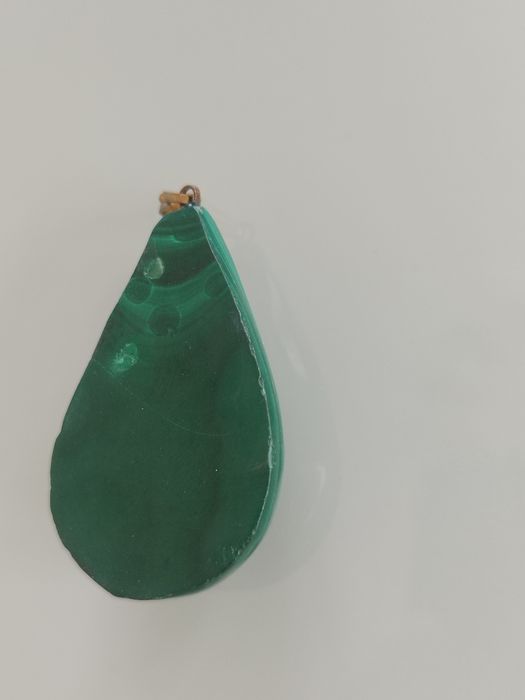 pendente vintage de malaquita. pedra real