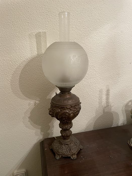 Metal and Glass Lamp