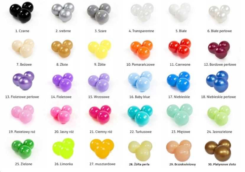 Plastikowe piłeczki piłki kulki - zestaw jesienny 150szt. 7cm