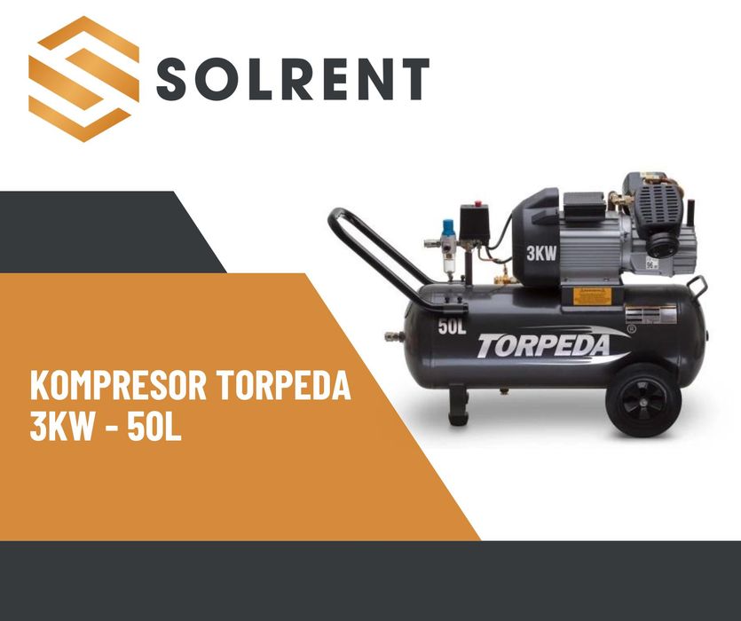 Wynajem KOMPRESOR olejowy Torpeda 3kW - 50L