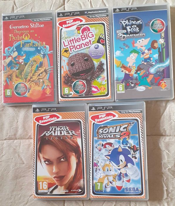 Selling a bundle of 5 brand-new PSP games for portable use.