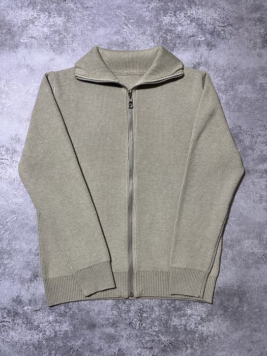Базове зіп худі | Бежева зіпка, вʼязана зіпка, zip hoodie чоловіче