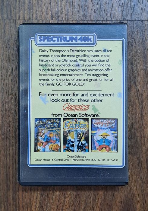 Jogo cassete K7 Sinclair ZX Spectrum Decathlon (original)
