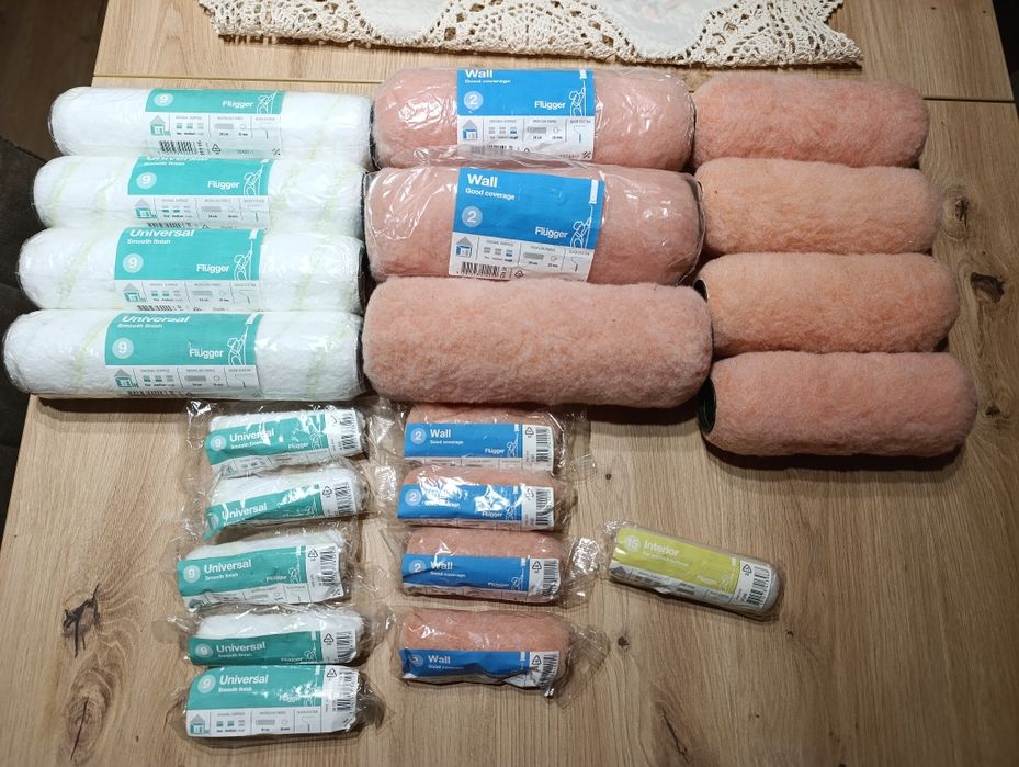 Zestaw nowych wałków i pędzli FLUGGER , okazja -50%