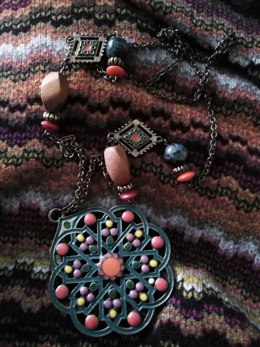 Cudny naszyjnik etno, boho orientalny