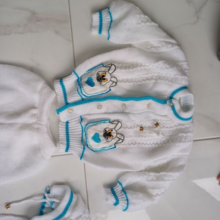 Dresik wzorowany na latach 80 68 biały komplet gratis