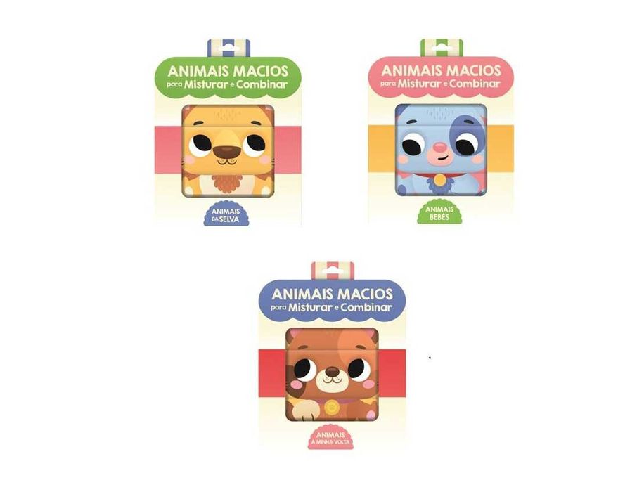 Animais Macios para Misturar e Combinar: Bebés/ À Minha Volta/da Selva