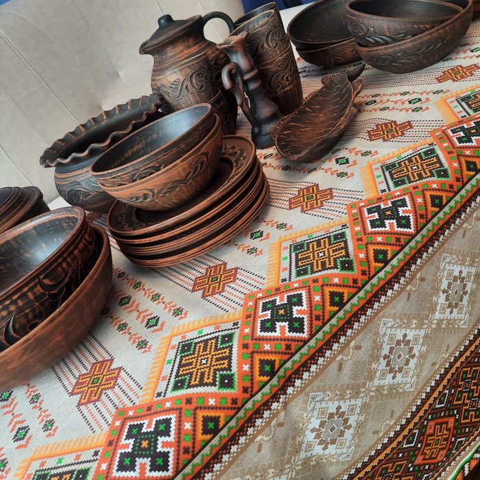 Набір глиняного посуду на Різдво і Святвечір