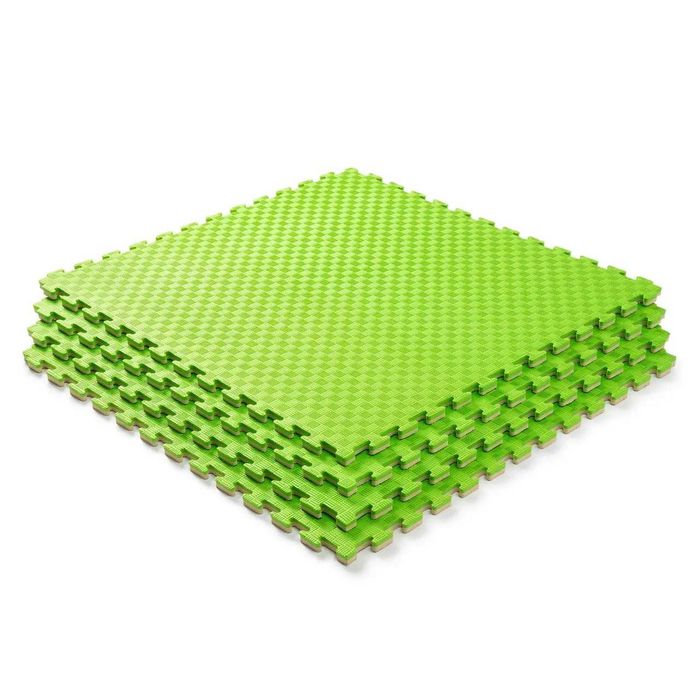 Мат-татамі Мат-пазл ластівчин хвіст WCG EVA 100х100х2см Зелено-бежевий