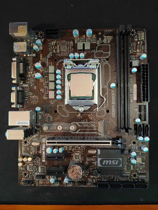 Комплект Материнська плата MSI B250M Pro-VD і Процесор Intel Pentium Gold G4620 3.7GHz s1151