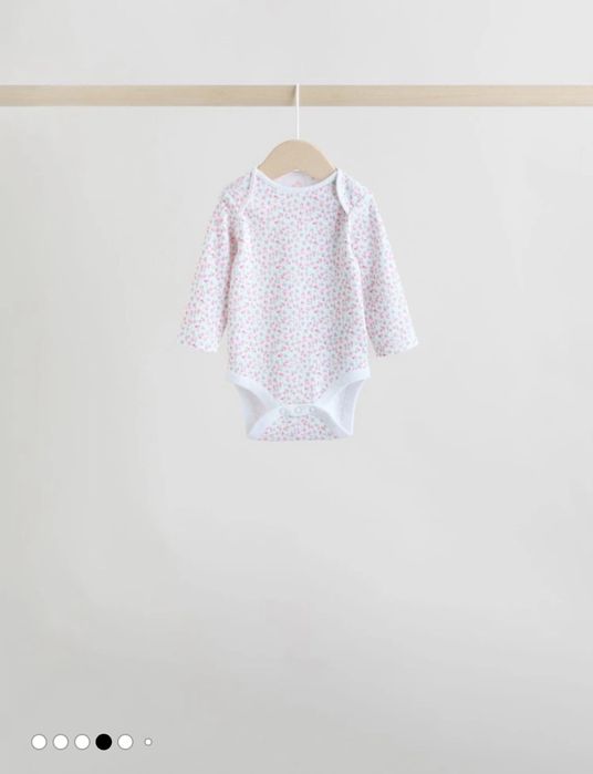 Рожевий - Дитячий боді з довгим рукавом