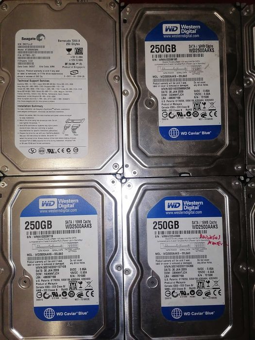 Lote HDD 7200RPM – 250GB a 1TB – Baratos / Desconto em Lote