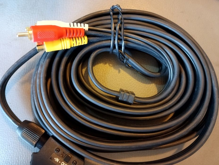 Кабель 2 RCA + Svideo to Scart длинна 6 метров