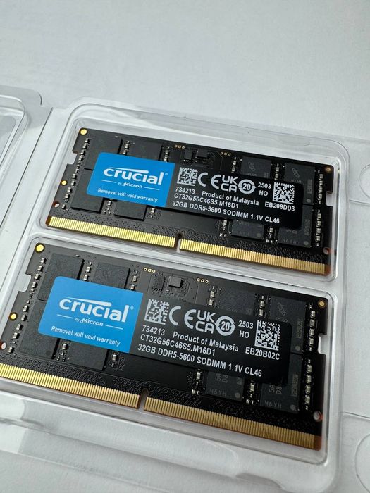 Оперативна пам'ять Crucial DDR5 SO-DIMM Kit 64GB (2x32GB) 5600MHz