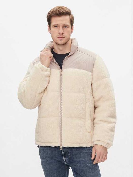 Kurtka zimowa Jack & Jones teddy jacket baranek insulated beżowa r. L