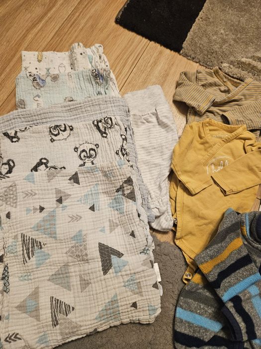 Zestaw paka paczka ciuszki niemowlęce dla chłopca 62