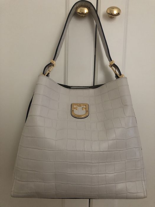 Torebka Furla skóra naturalna biała