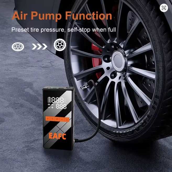 Urządzenie Rozruchowe Jump Starter Booster Z Kompresorem