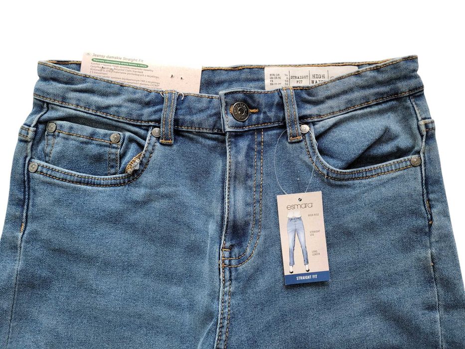 Nowe jeansy damskie 36,S spodnie proste Esmara straight fit