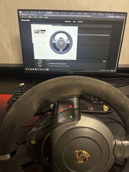Игровой руль Fanatec Porsche 911 gt2 + коробка и педали
