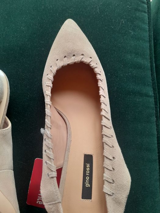 Gino Rossi zamsz naturalny, beżowe, R. 40