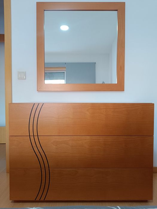 Quarto Completo em Cerejeira com Colchão Molaflex - Excelente estado!